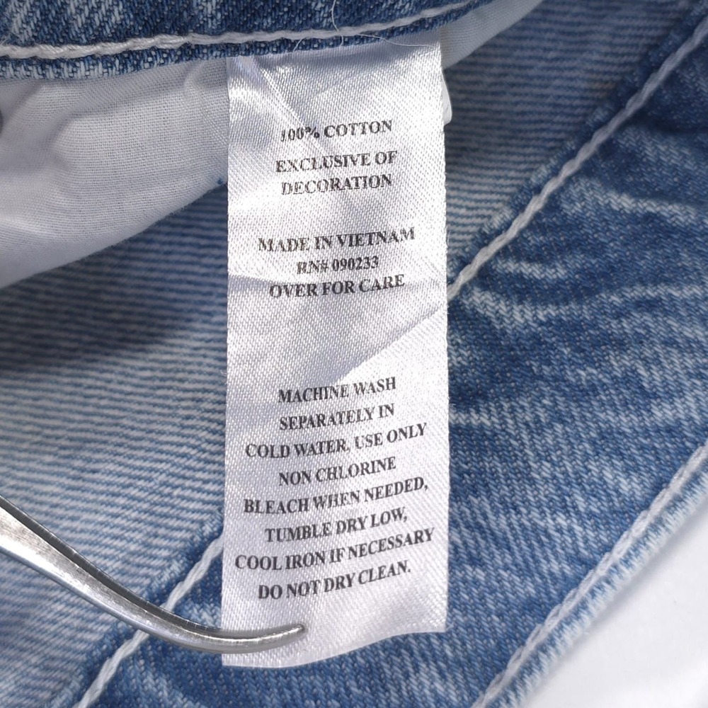 PLAYBOY Club Pacsun NWOT Jeans Women 26 Distressed Wide Leg Graphic Bunny Denim - Picture 13 of 13